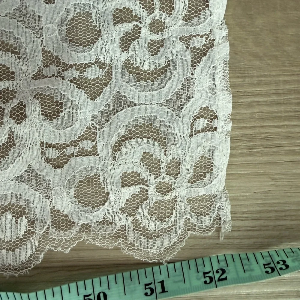 White lace overlay